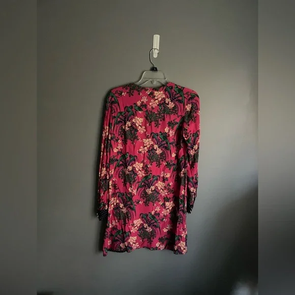 Maeve Anthropologie Floral Bird Kaftan Dress Womens Size 2 - Picture 2 of 3